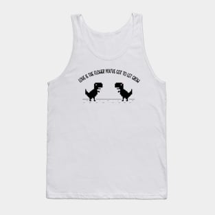 Chrome T-Rex Finds His Love Tank Top